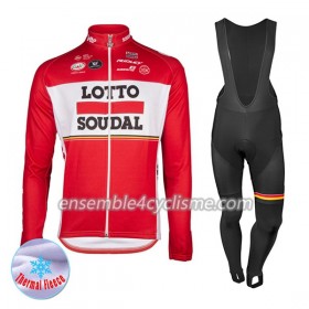 Tenue Maillot M/L + Collant à Bretelles 2017 Lotto Soudal Femme Hiver Thermal Fleece N001